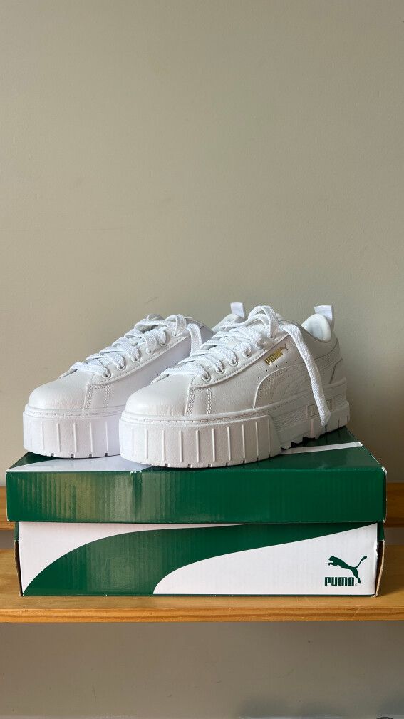 Puma White Mayze Classic Sneakers