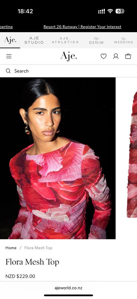 Aje - AJE - Flora Mesh Top on Designer Wardrobe