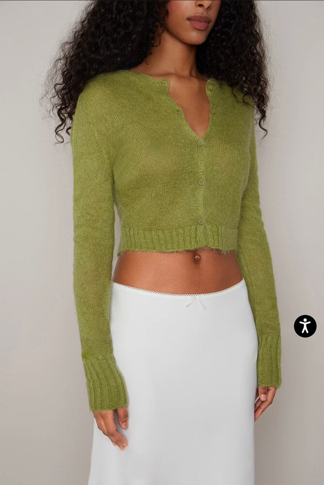 Danielle Guizio　mohaih ribbed ccrdigan Danielle Guizio Ny Mohair Ribbed Cardigan In White | ModeSens
