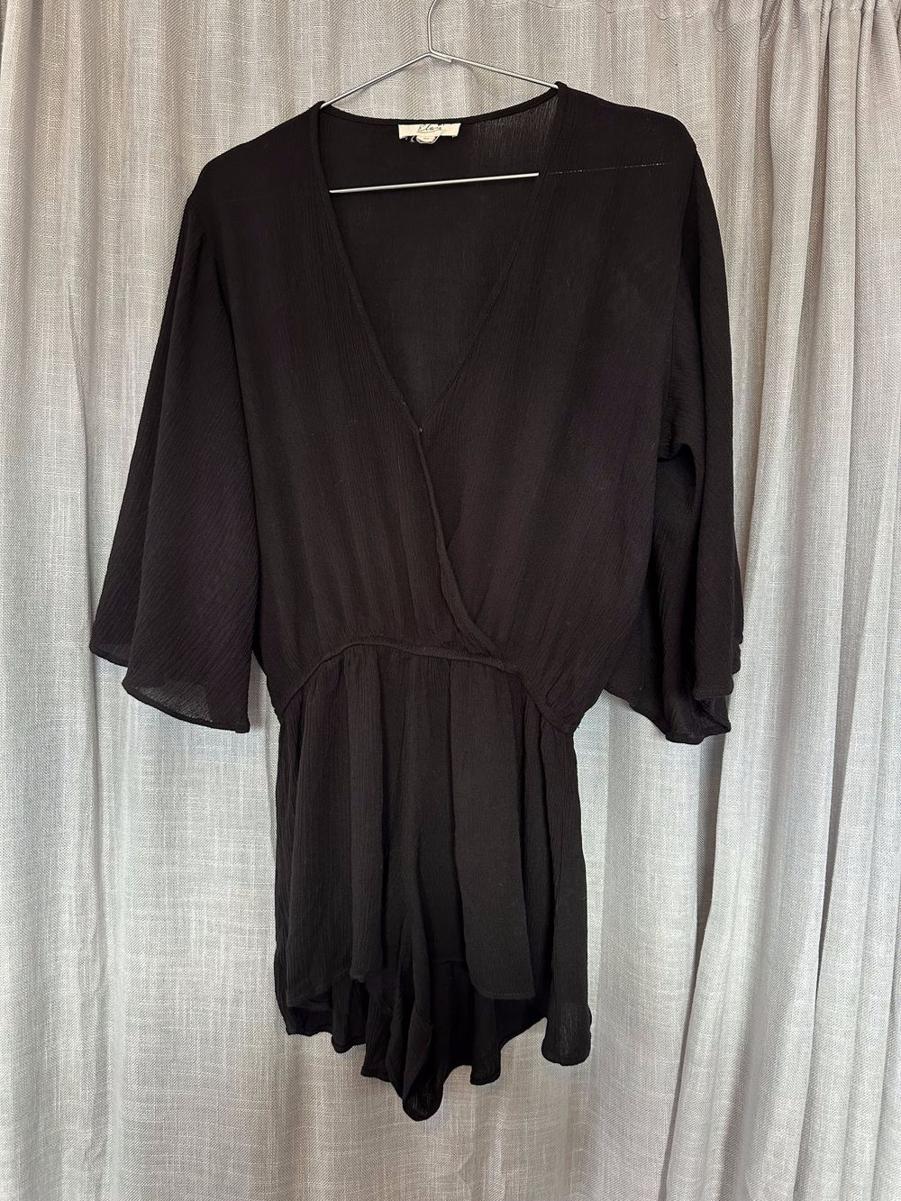Elam Black Short Playsuit