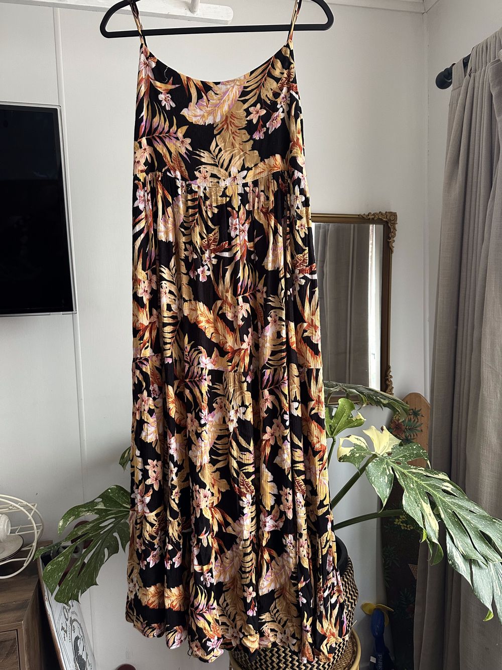Rip Curl Black Floral Maxi Dress