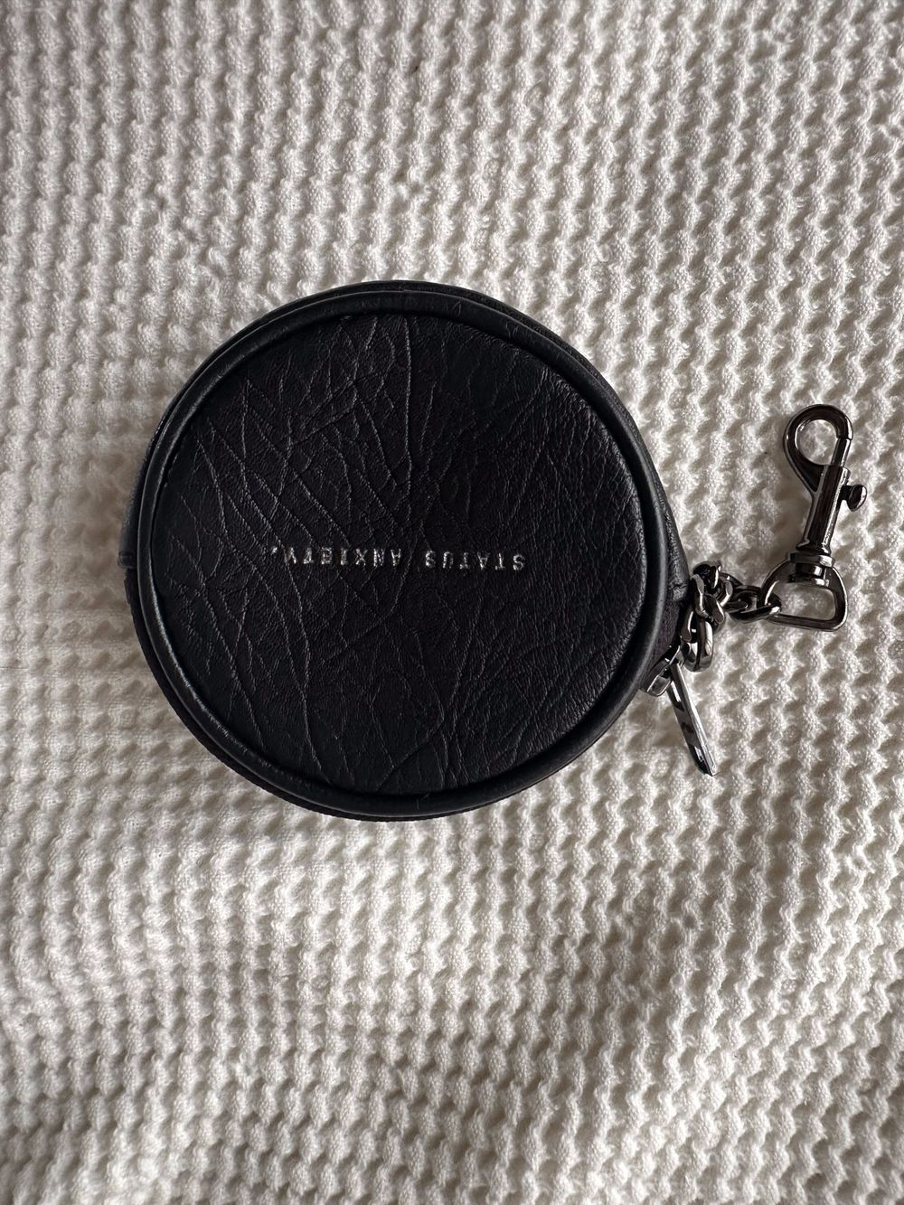 Status Anxiety Black Round Coin Purse