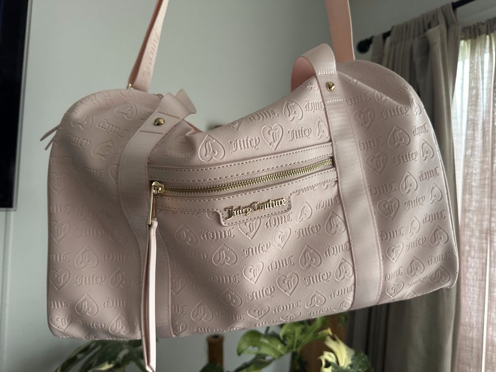 Juicy Couture Pink Embossed Boston Bag