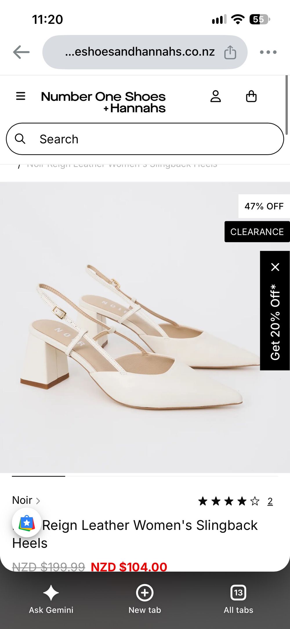 Noir Reign Heels White Slingback Heels