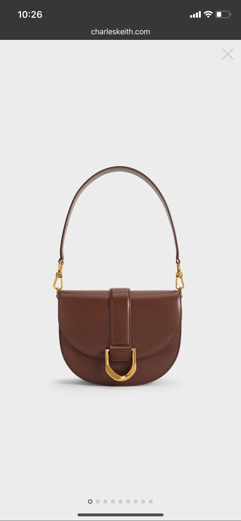 Brown leather saddle bag