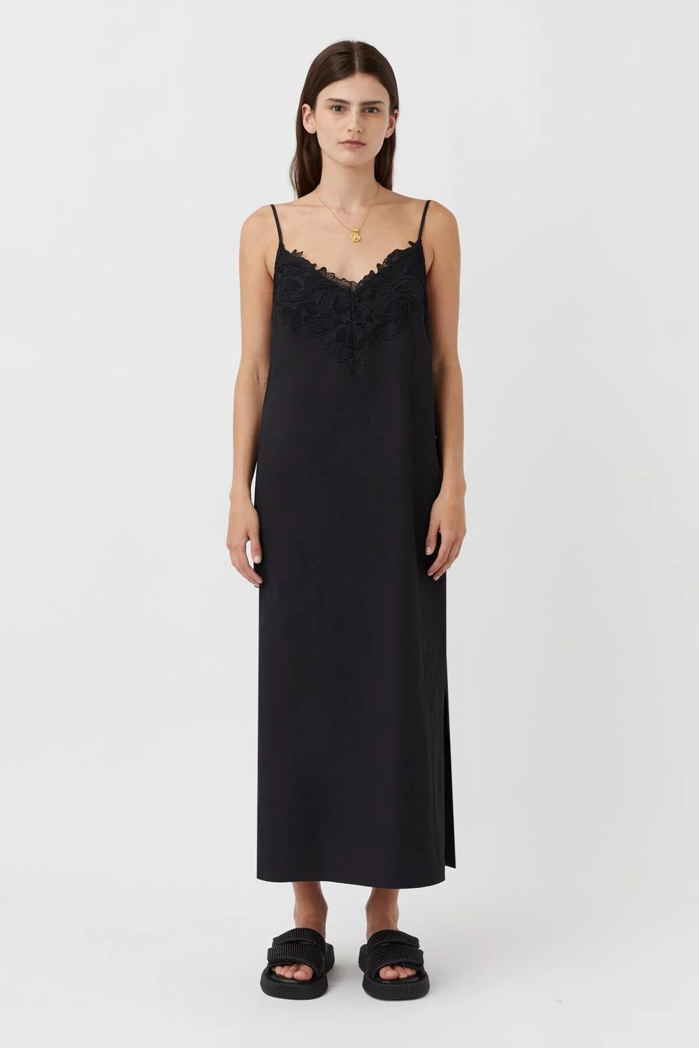 Camilla and Marc (C&M) - Sable Cotton Lace Midi Dress in Black on Designer  Wardrobe