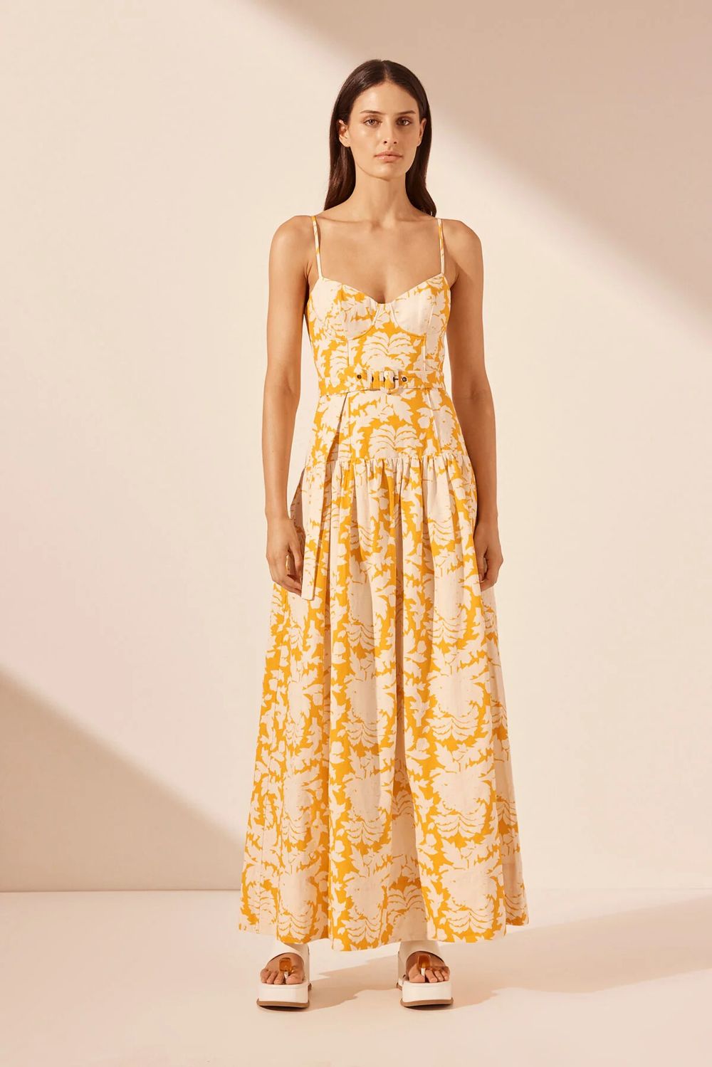 Shona Joy - dulce panelled bustier maxi dress on Designer Wardrobe Shona Joy - dulce panelled bustier maxi dress on Designer Wardrobe