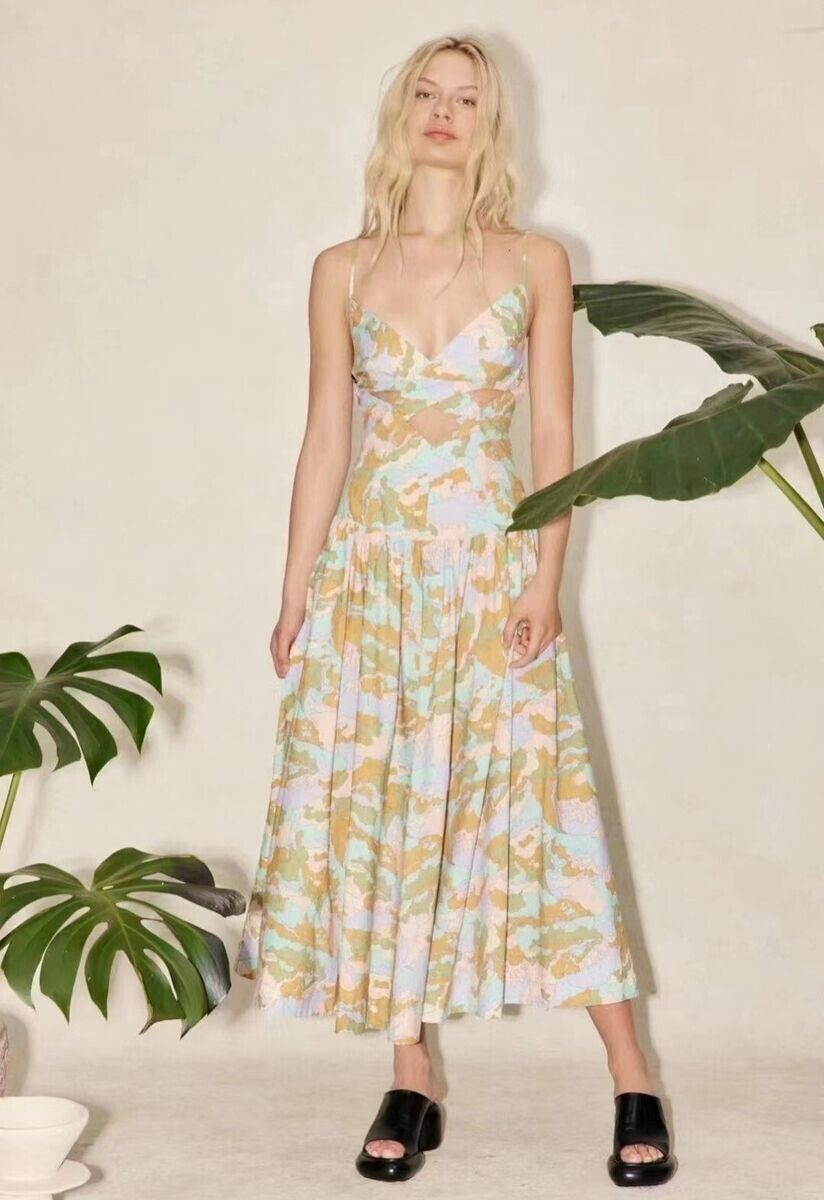 Romulous Crossover Midi Dress