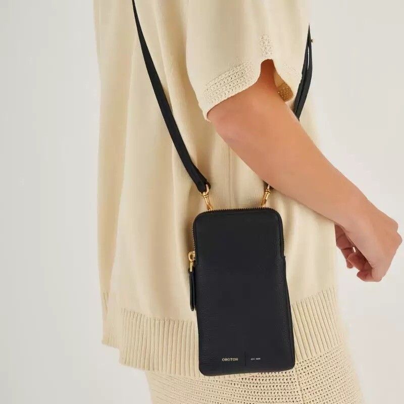 OROTON LILLY PHONE CROSSBODY BAG PHONE HOLDER BLACK NEW