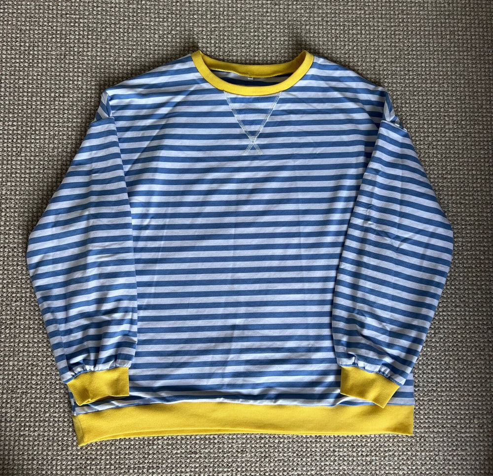 Striped Blue and White Top