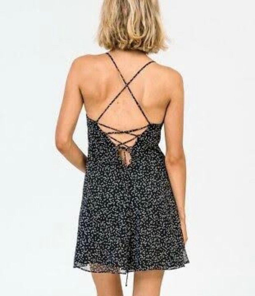 mini white dress with black polka dots Bec + Bridge Aubree Wrap Mini Dress in Black – Frolic Girls