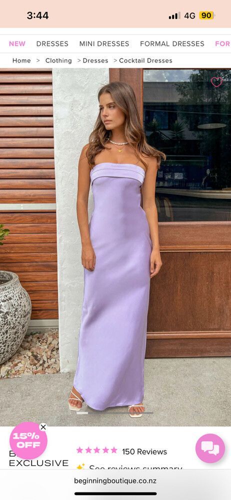 Maiah Lilac Maxi Dress