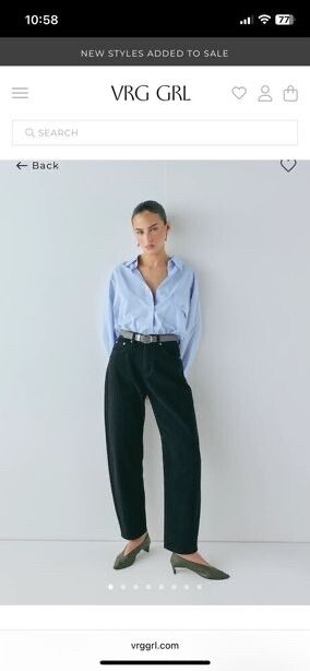 Vrg Grl Lex Barrel Denim Jeans Black 10