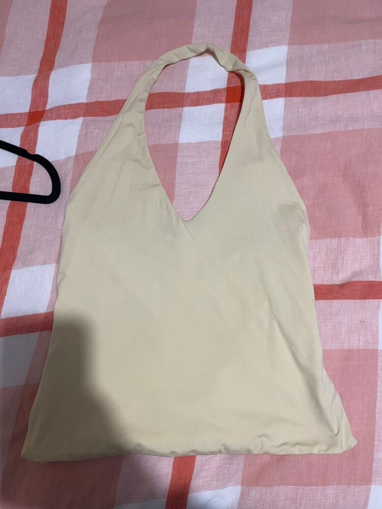 mini brown halter dress Miss Circle Hazel Brown Preppy Halter Neck Pleated Mini Dress XL