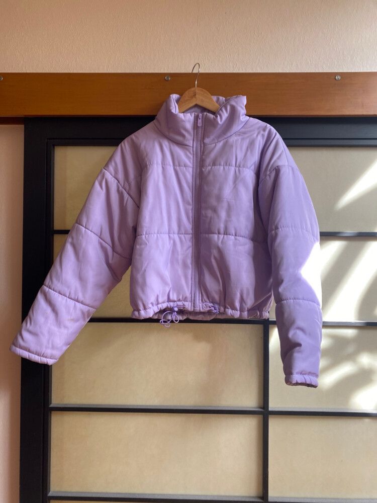 L’urv cropped purple jacket