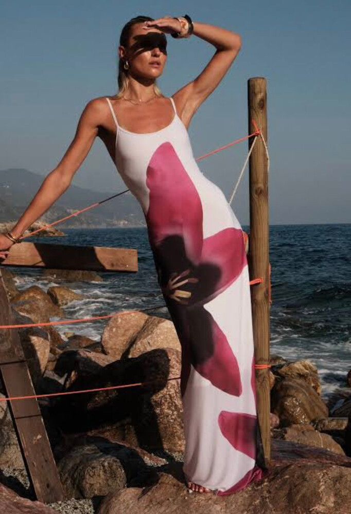With Harper Lu Lily Floral Slip dress