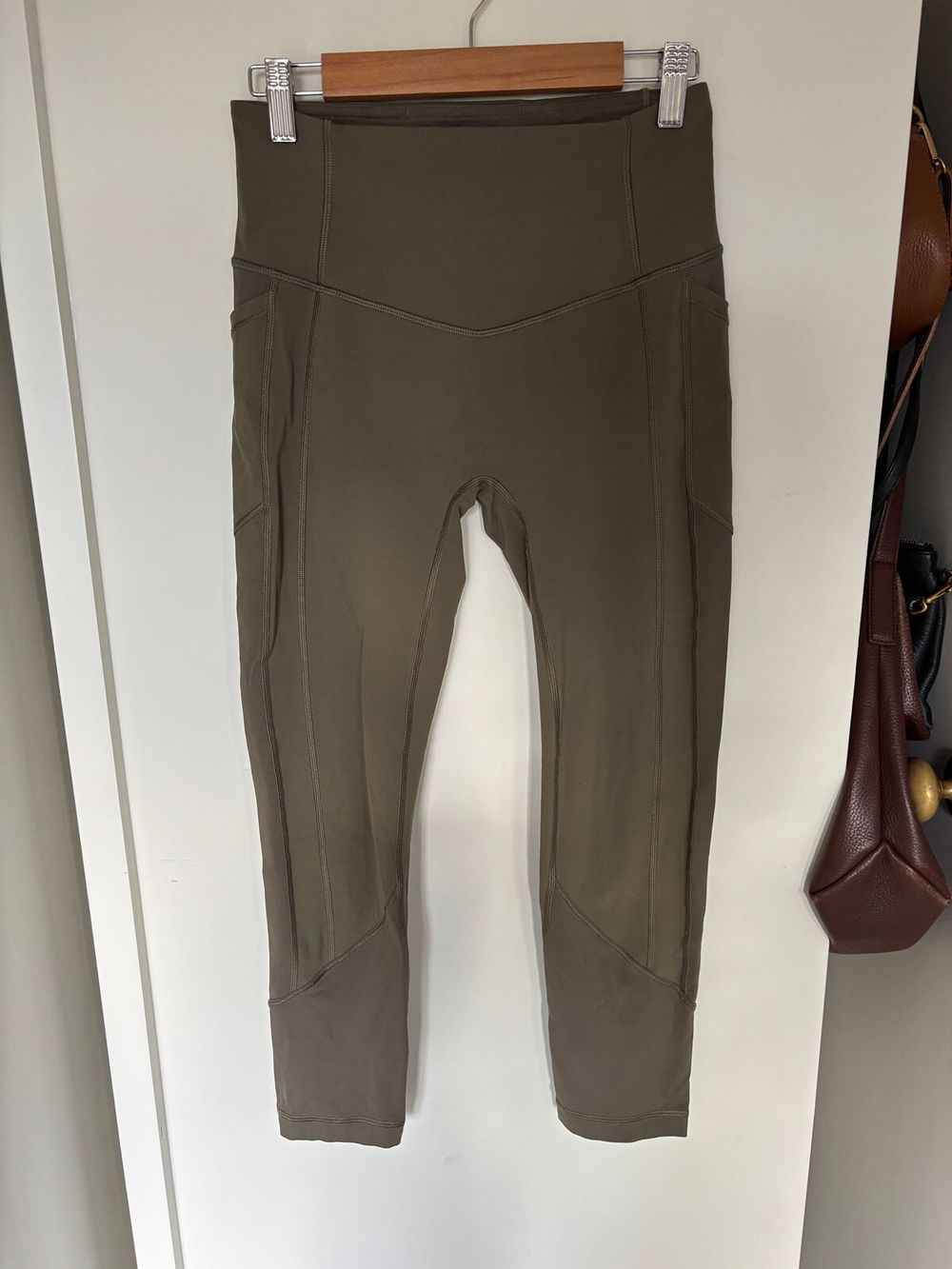 Lululemon All The Right Places Crop 23 Inch Dark Olive