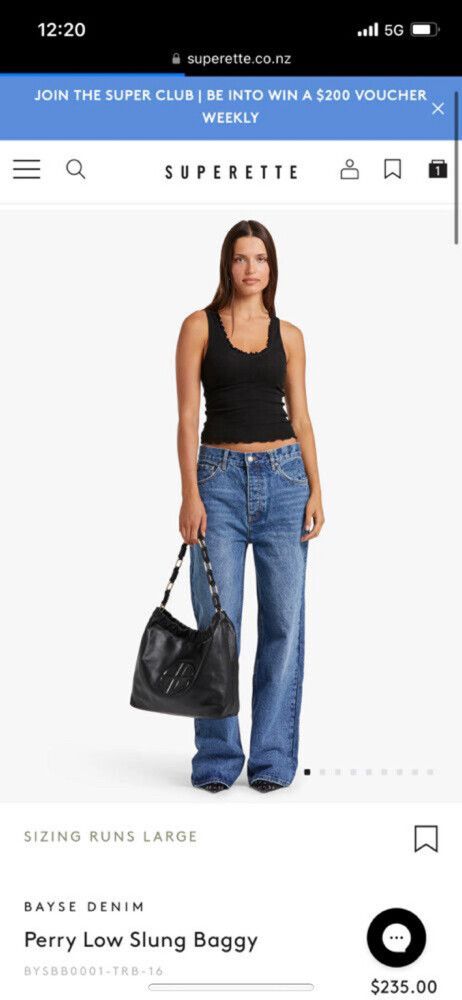 Bayse Perry Low Slung Baggy Jean