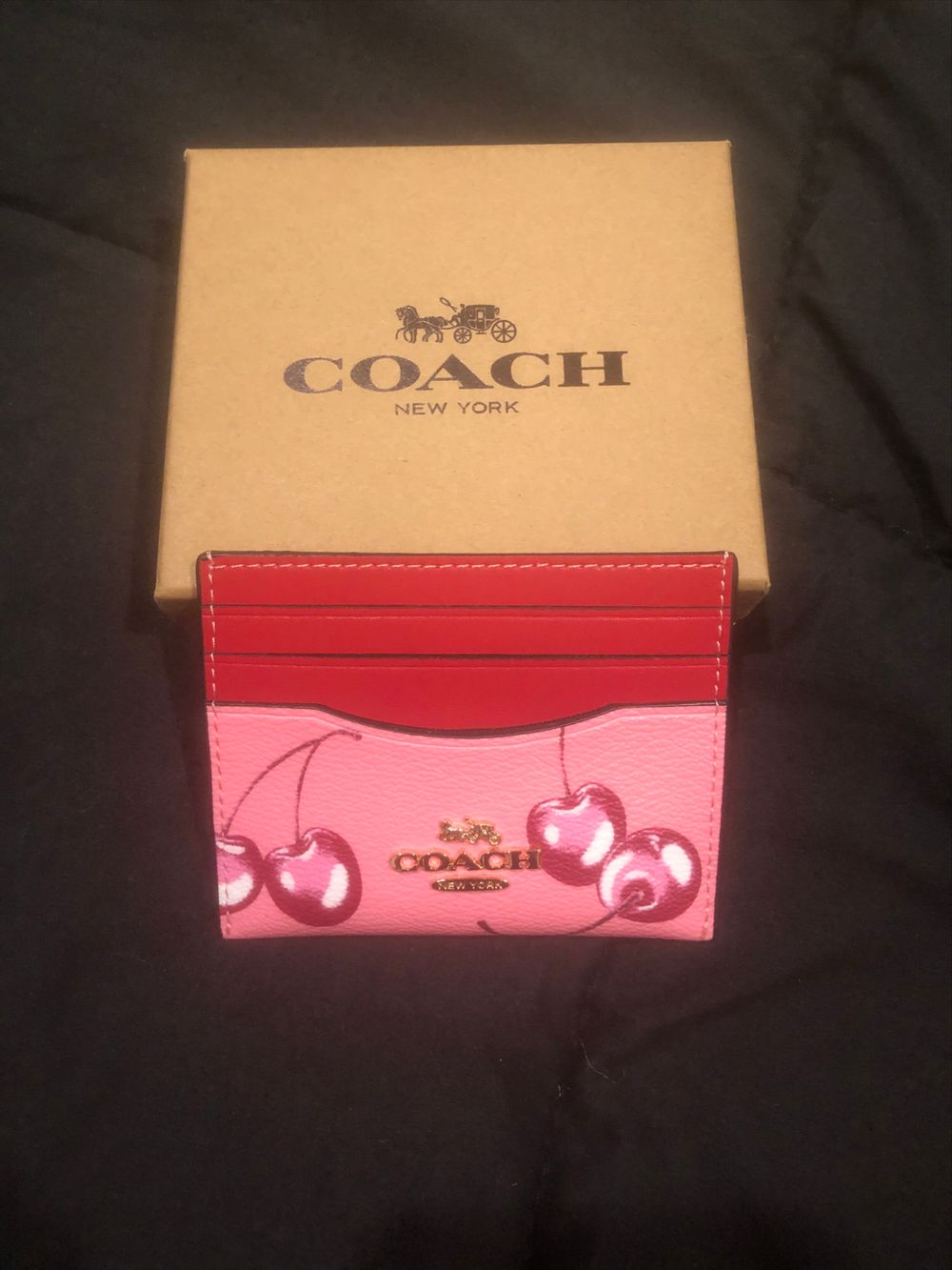 Coach Pink Cherry Card Holder