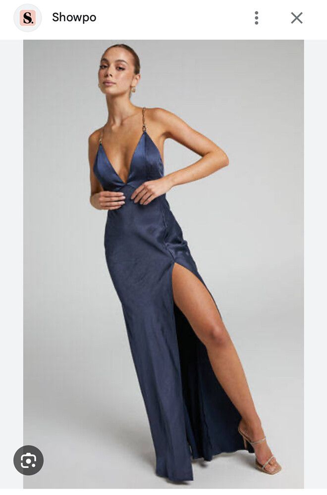 Showpo Cheche Navy Maxi Dress
