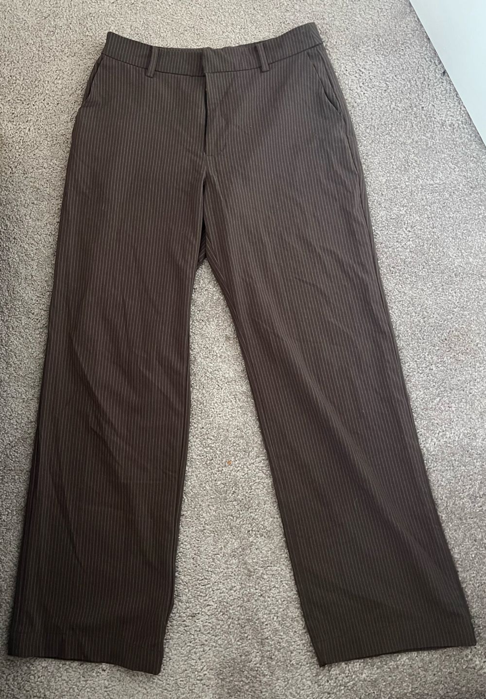 Cotton On Brown Pinstripe Trousers