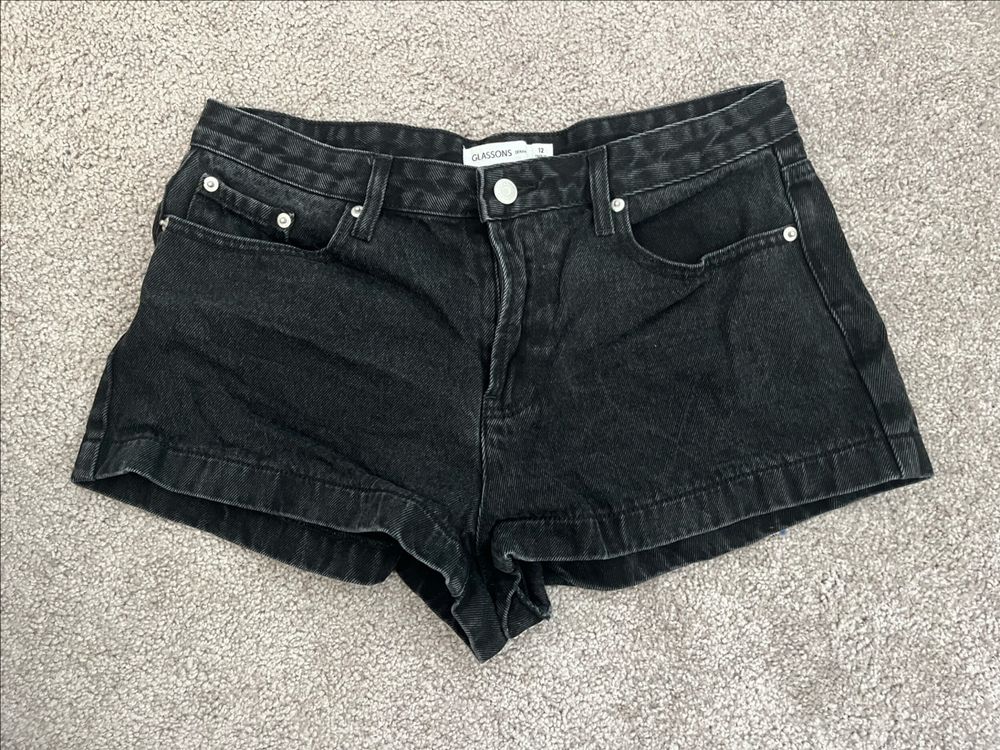 Glassons Black Denim Shorts
