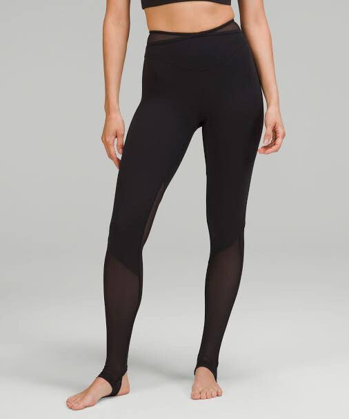 Lululemon nulu criss cross mesh stirrup leggings