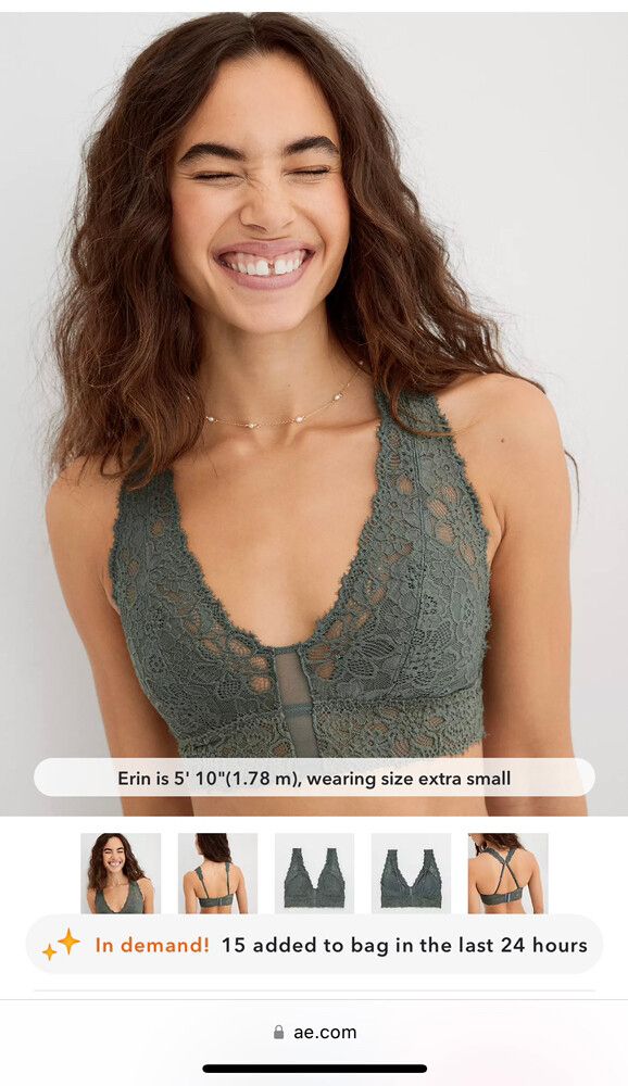 Plunge Padded Lace Bralette