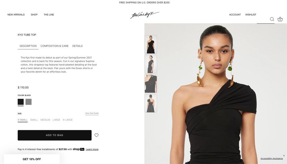 Line By K Black Top