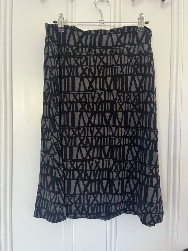 Roman Numeral black and grey skirt