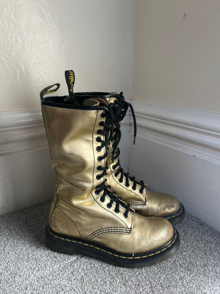 Vintage Dr. Martens Gold Boots