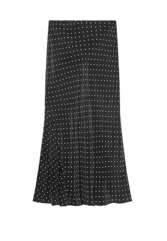 Zara polka dot slip skirt