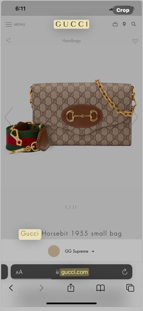 Gucci Horsebit Shoulder Bag