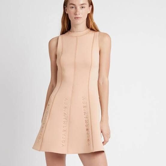 Aje Athletica Signature Logo Spacer Knit Mini Dress Size 8
