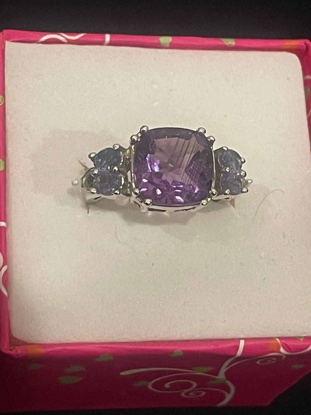 STERLING SILVER STONE RING