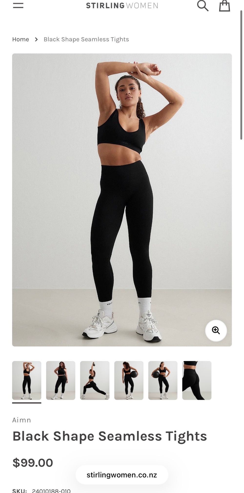 Aimn Black Shape Seamless Tights