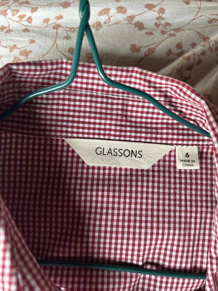 Glassons Red Gingham Short Sleeve Shirt