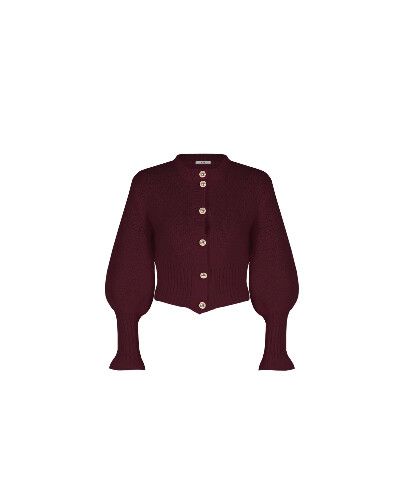 RUBY Burgundy Knit Cardigan