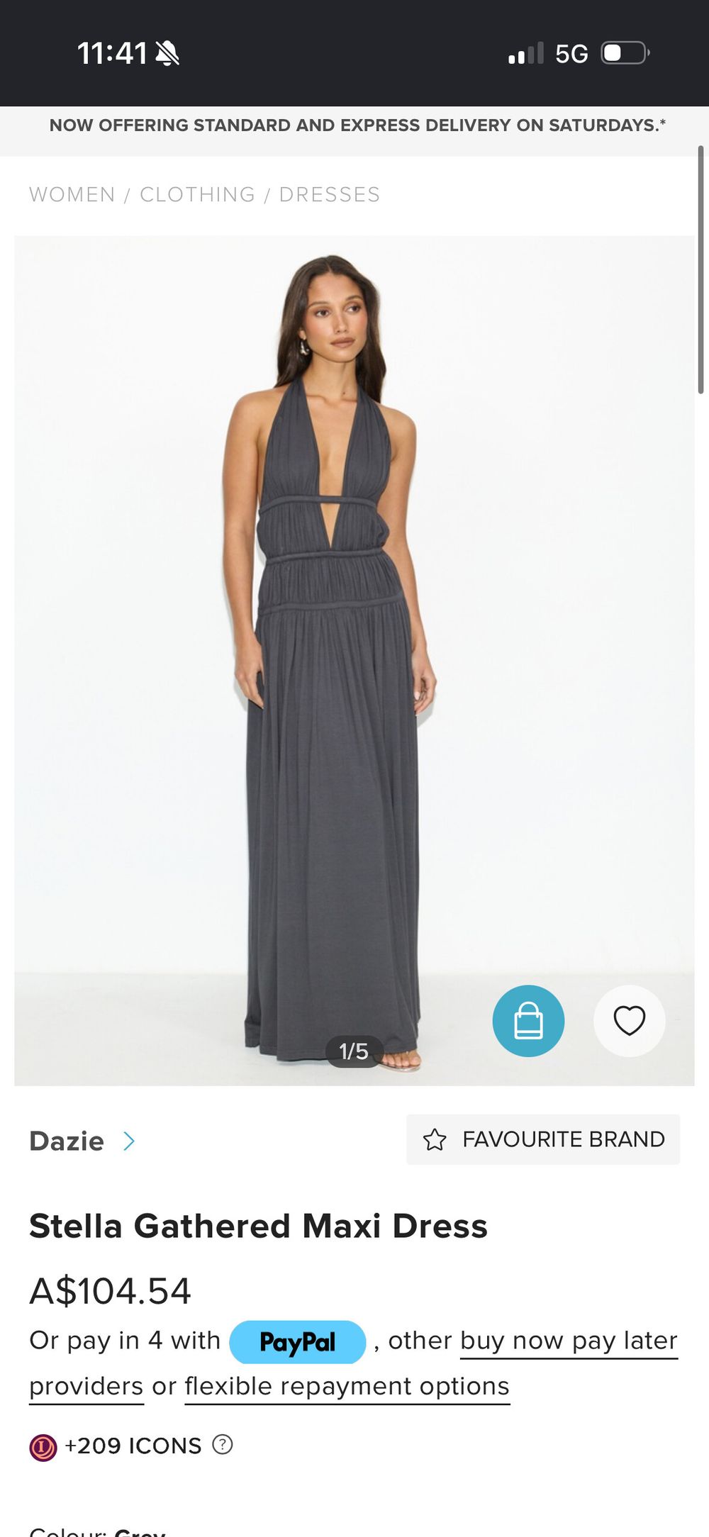 Dazie Stella Gathered Maxi Dress