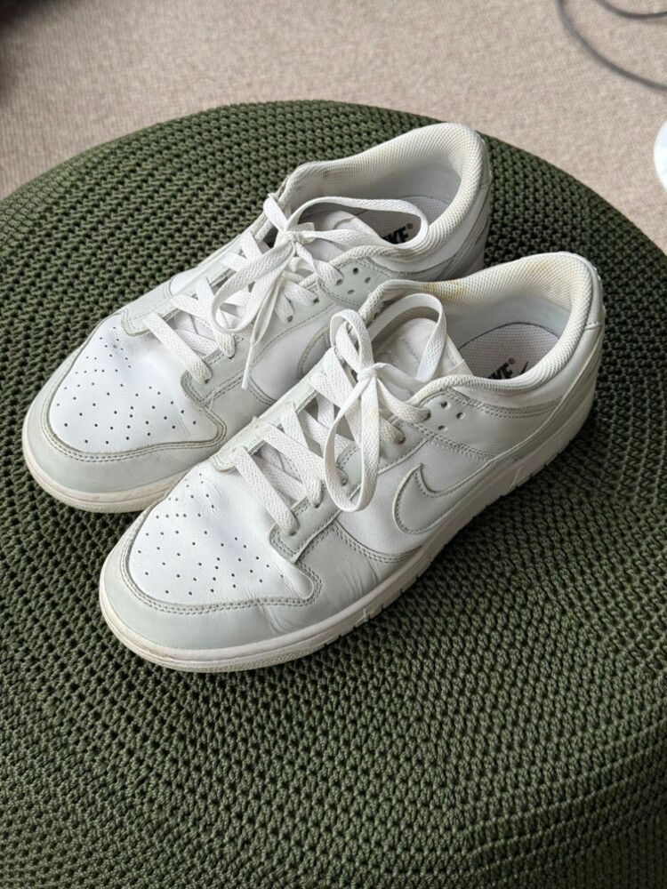 Nike White Dunk Low Sneakers