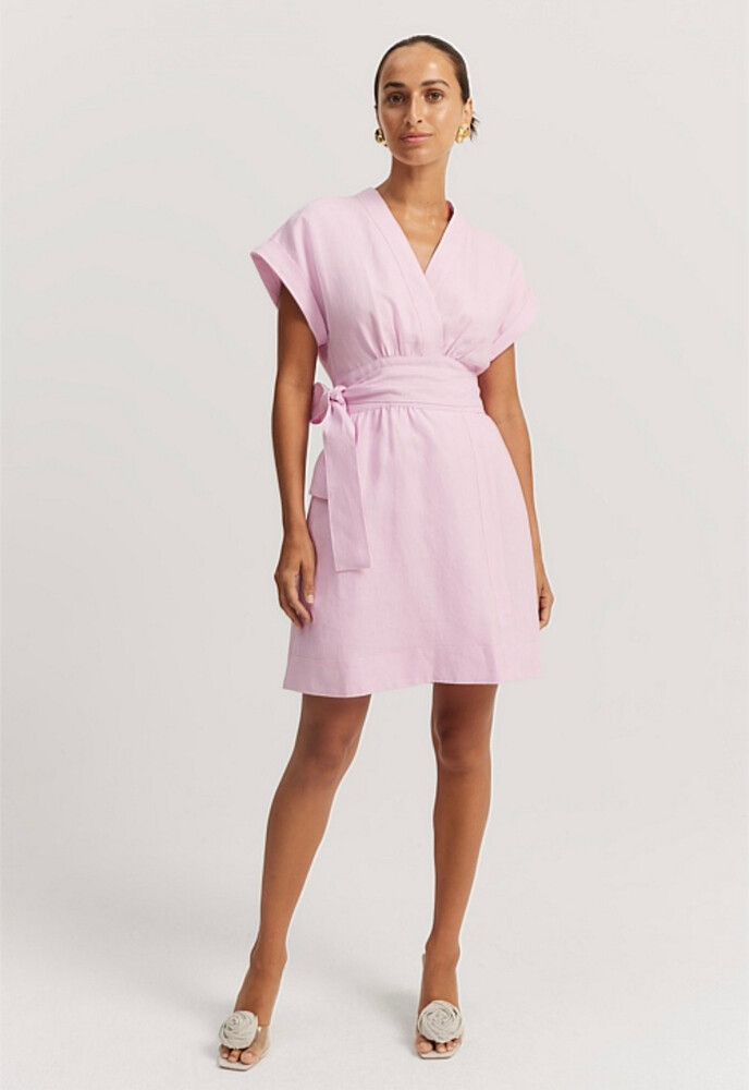 dusty pink linen dress Dusty Rose Linen Dress - Loose Summer Women Dress main image 0