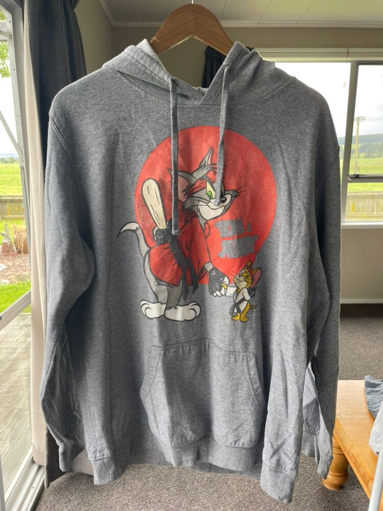 Tom and Jerry Grey Hoodie