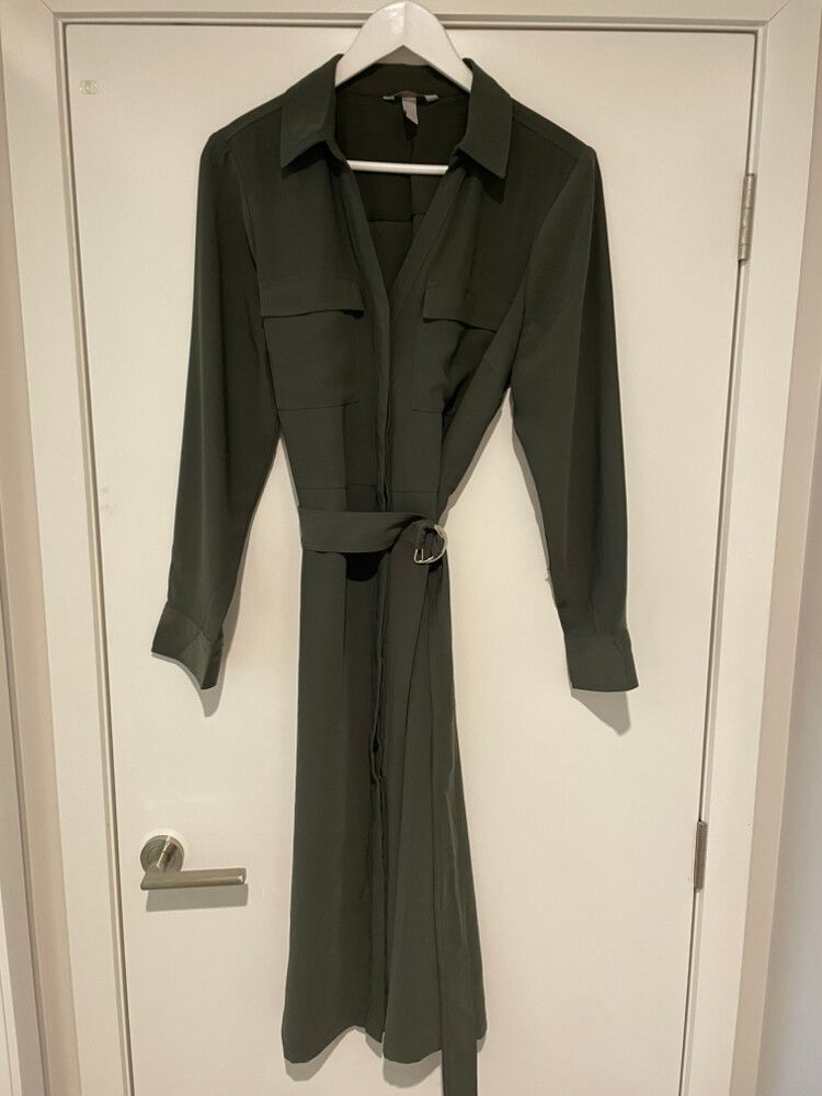 H&M - H&M Olive Green Shirt Dress on Designer Wardrobe