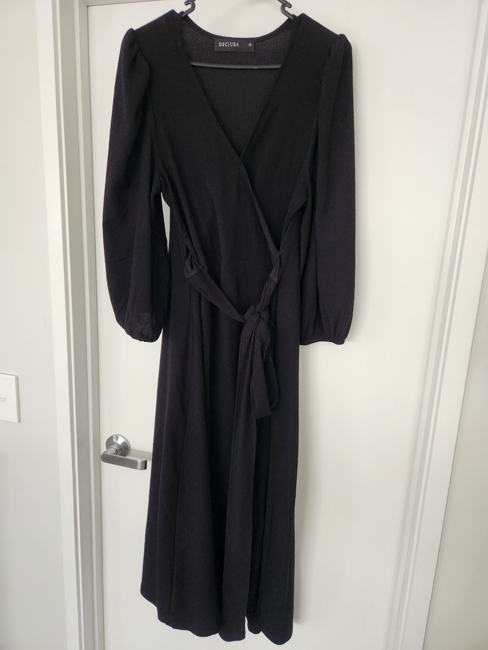 Decjuba Black Wrap Dress
