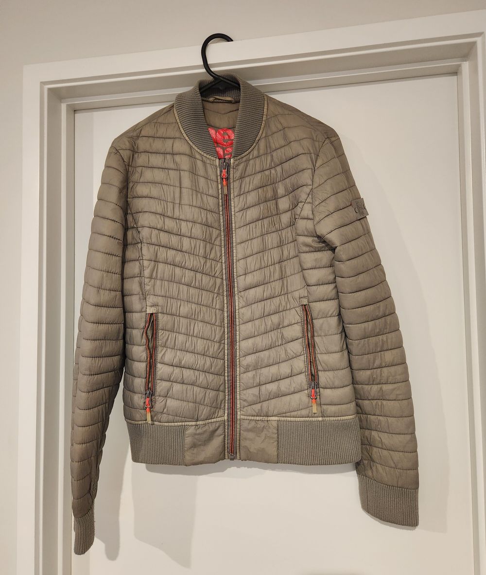 Superdry Beige Quilted Bomber Jacket