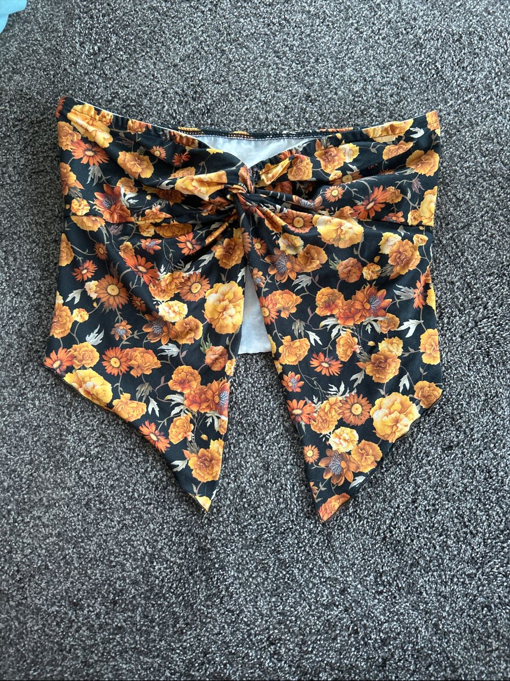Floral Black Top