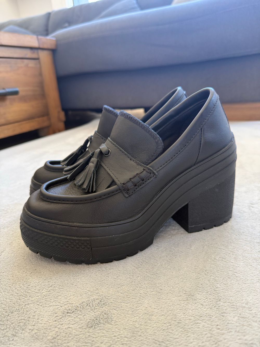 Converse Chuck Taylor All Star Black Leather Loafers