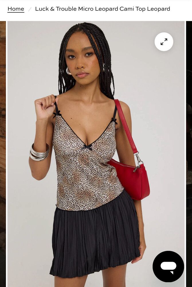 Luck & Trouble Micro Leopard Cami Top