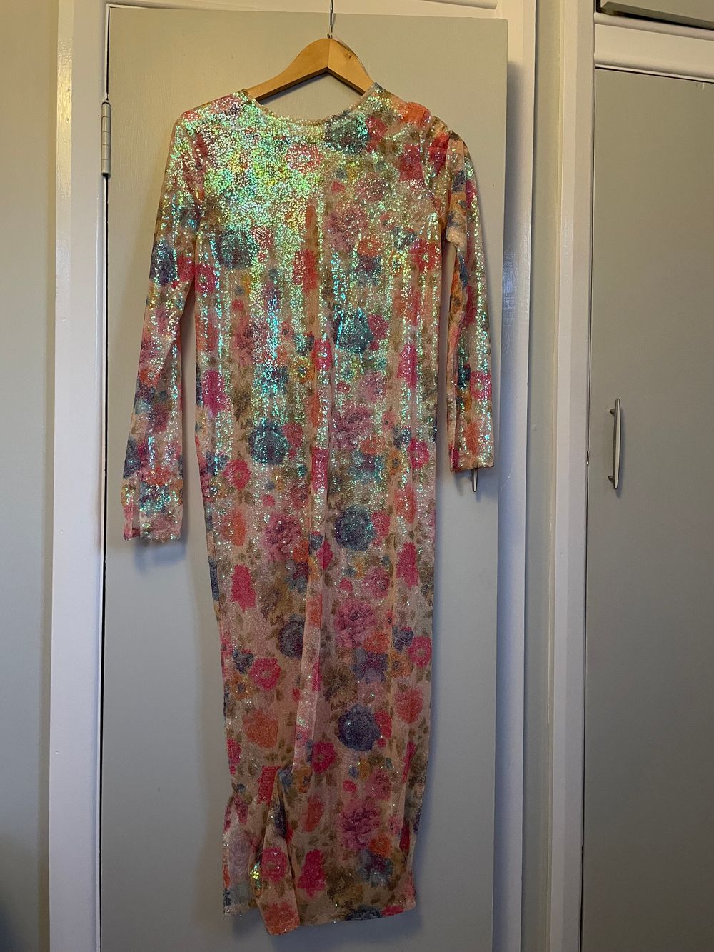 floral sequin dress zara Zara