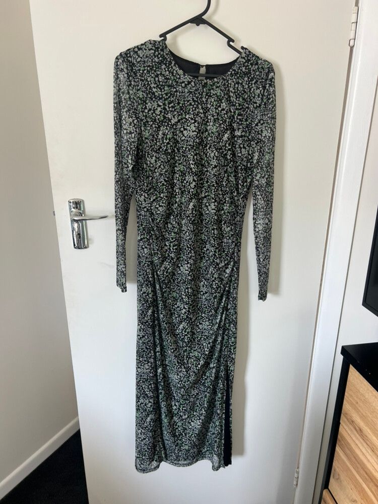 Midi Floral Mesh Dress